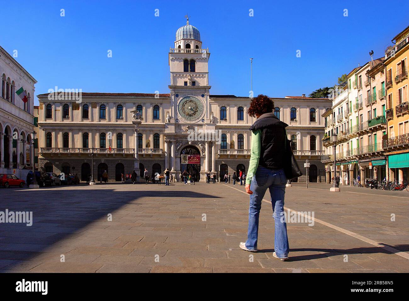 Uhrenturm, Piazza della Signoria, Padua, Veneto, Italien Stockfoto