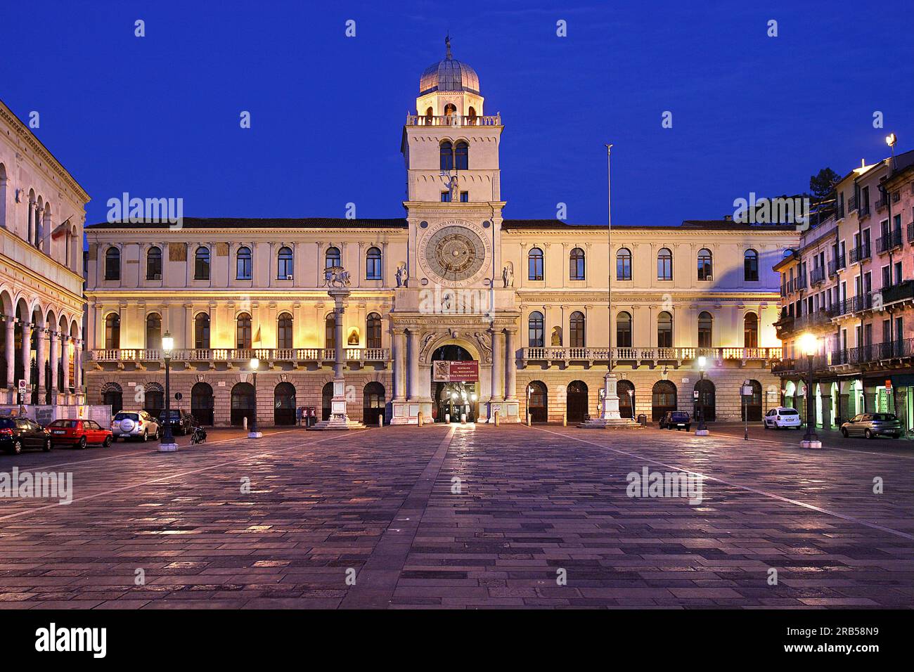 Uhrenturm, Piazza della Signoria, Padua, Veneto, Italien Stockfoto