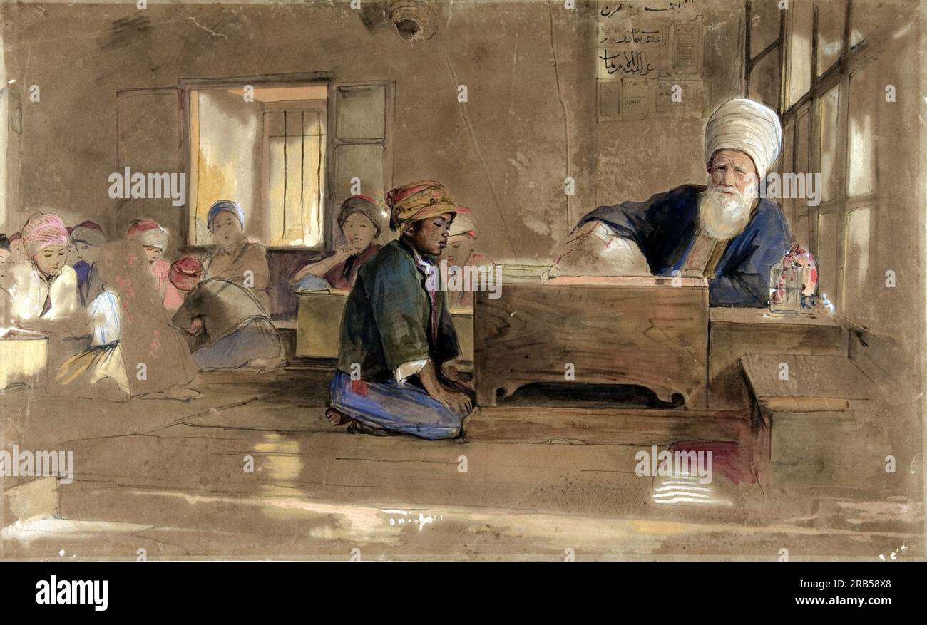 Arabische Schule von John Frederick Lewis Stockfoto