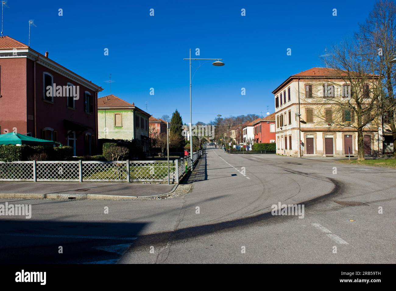 Crespi d'adda. Mühlenstadt. Lombardei. Italien Stockfoto