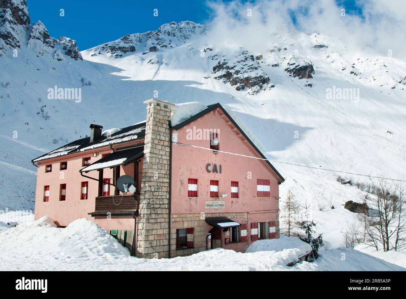 Cesare battisti oder Gazza Refuge. recoaro terme. Italien Stockfoto