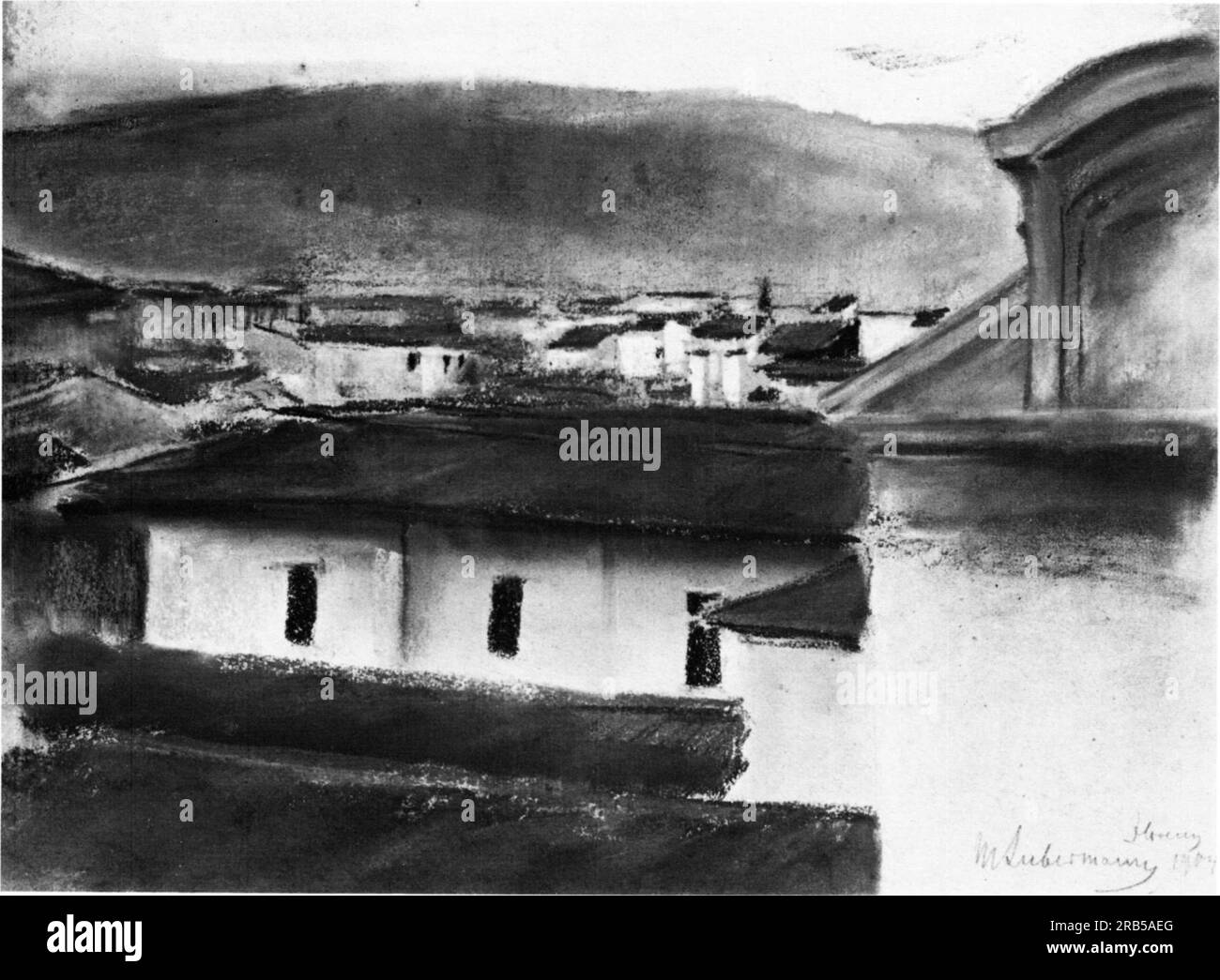 Blick auf die Dächer von Florenz von Max Liebermann Stockfoto