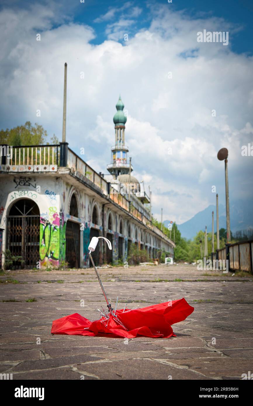 Consonno. geisterstadt. Lombardei. Italien Stockfoto