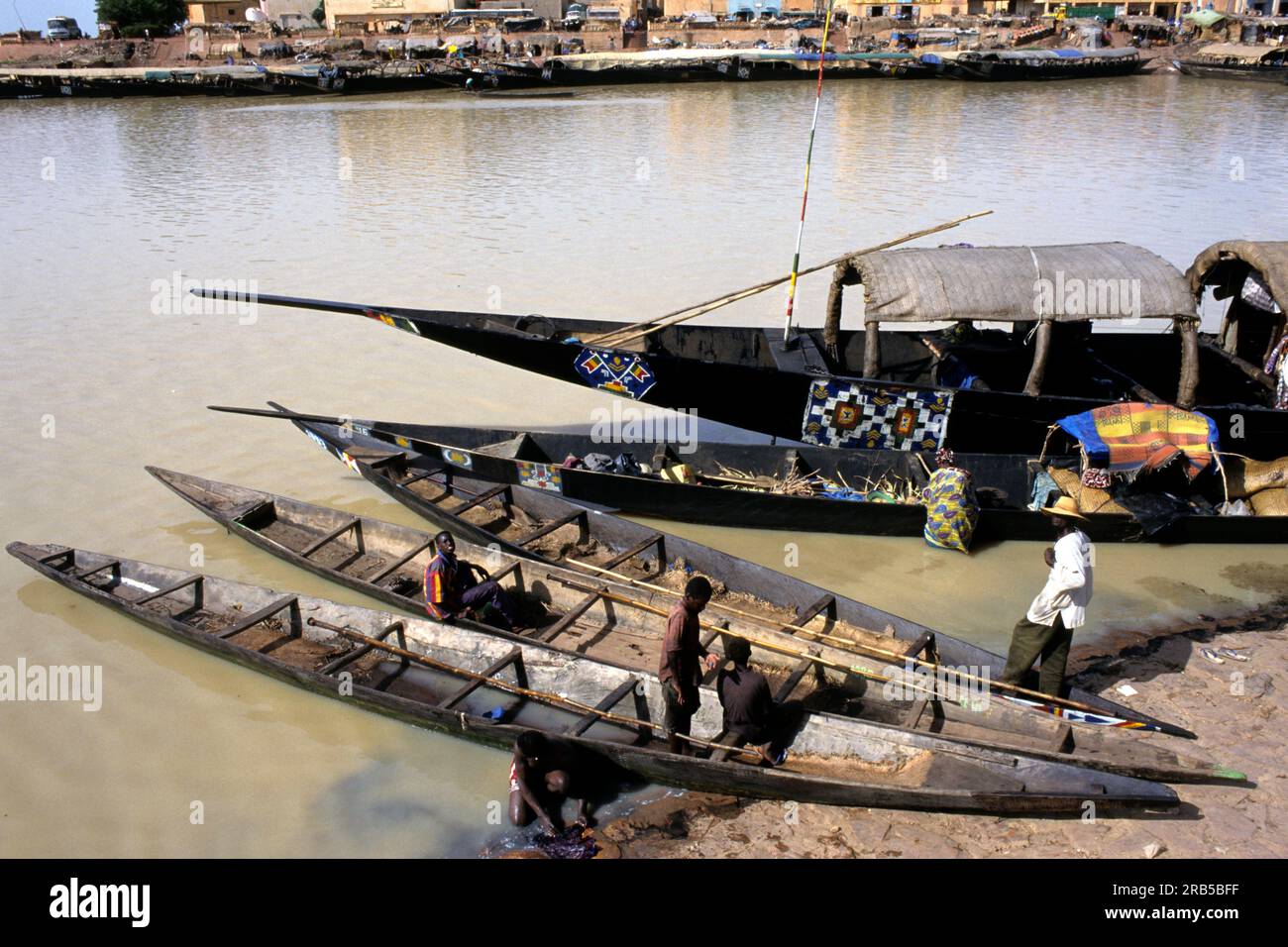Entlang Des Niger Flusses. Mopti. Mali. Afrika Stockfoto
