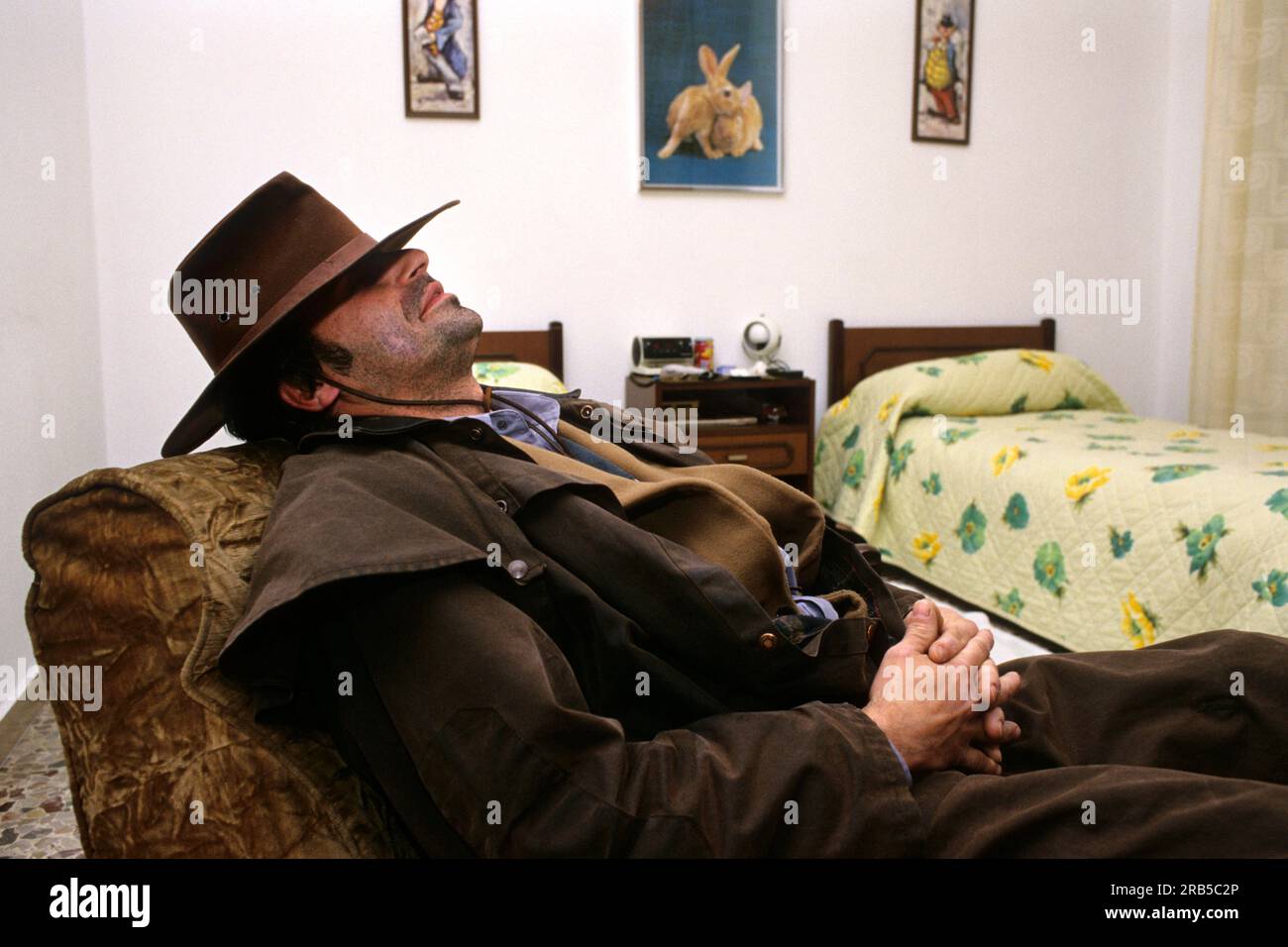 Mann mit Hut Stockfoto