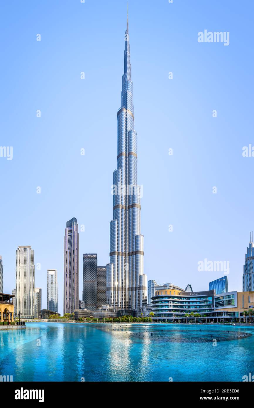 DUBAI, Vereinigte Arabische Emirate - 27. Juni 2023 das berühmte burj khalifa Stockfoto