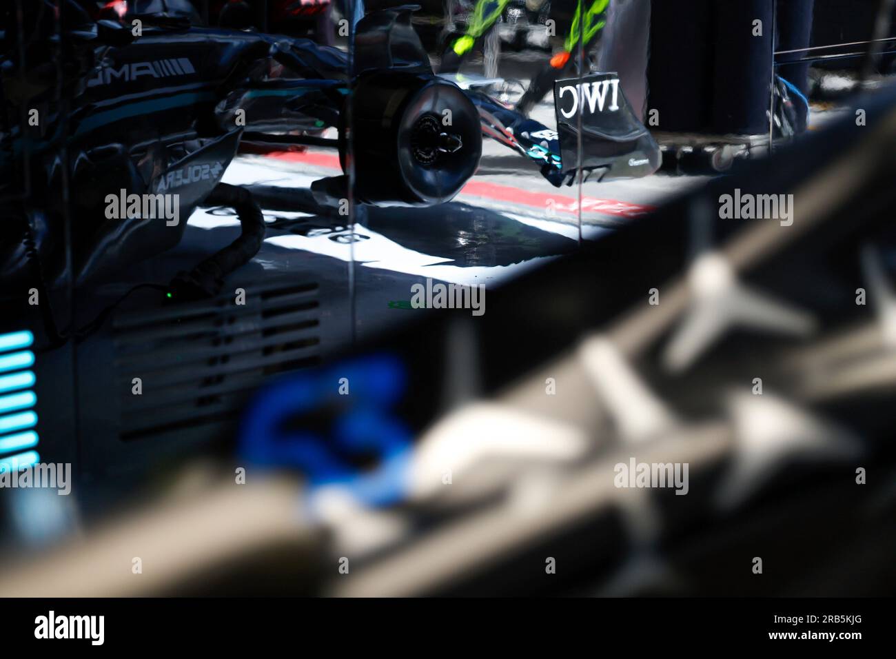 Spielberg, Österreich. 2. Juli 2023. Mercedes-AMG F1 W14 E Performance, F1 Grand Prix von Österreich auf dem Red Bull Ring am 2. Juli 2023 in Spielberg, Österreich. (Foto von HIGH TWO) dpa/Alamy Live News Stockfoto
