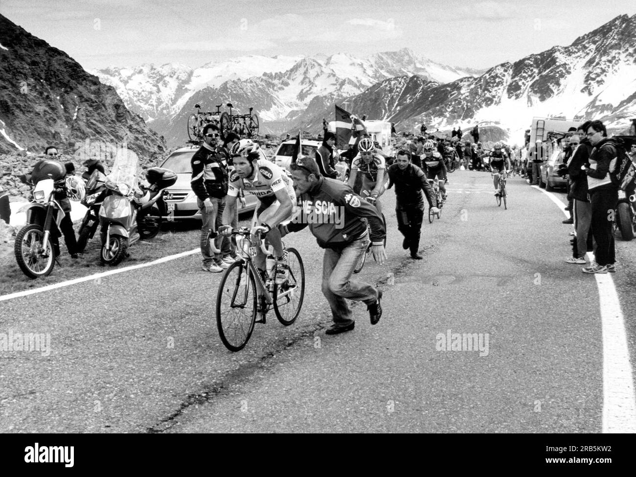 Giro D'italia. Passo Gavia. 2006 Stockfoto