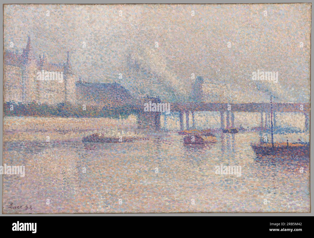 Ufer der seine in Paris 1893 von Maximilien Luce Stockfoto