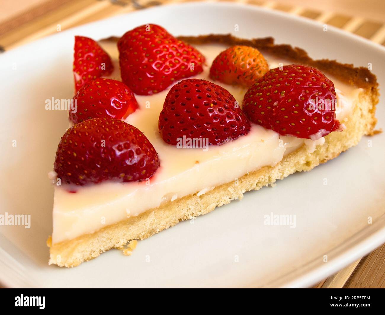 Erdbeer-Tarte Stockfoto