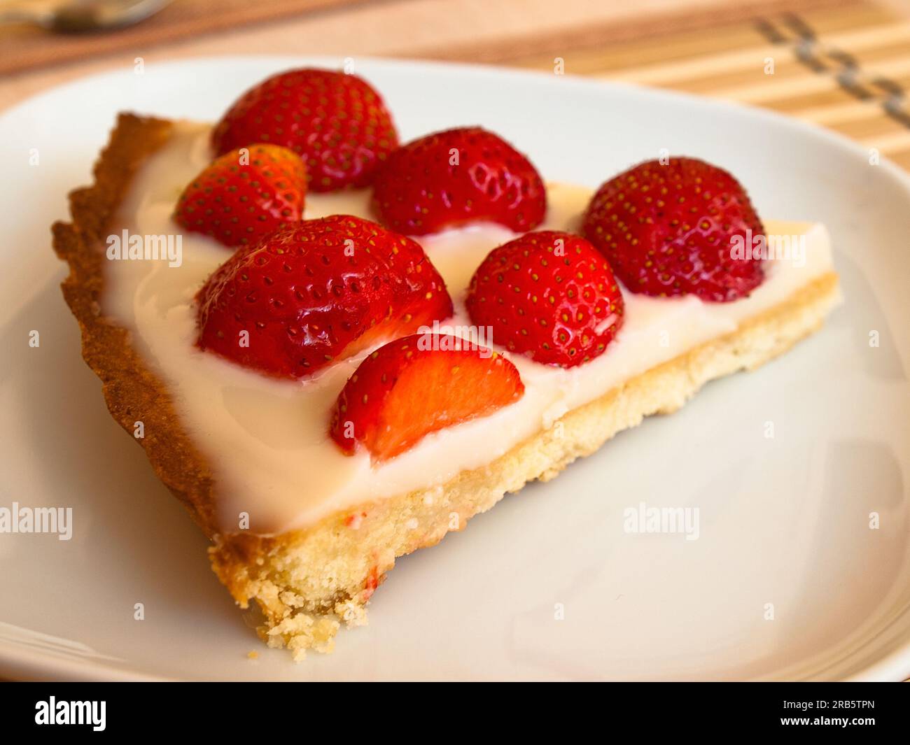 Erdbeer-Tarte Stockfoto