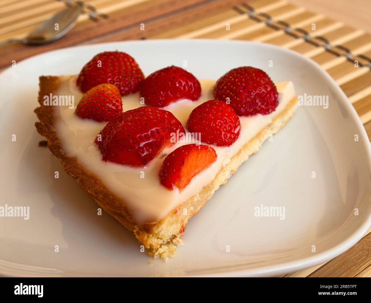 Erdbeer-Tarte Stockfoto