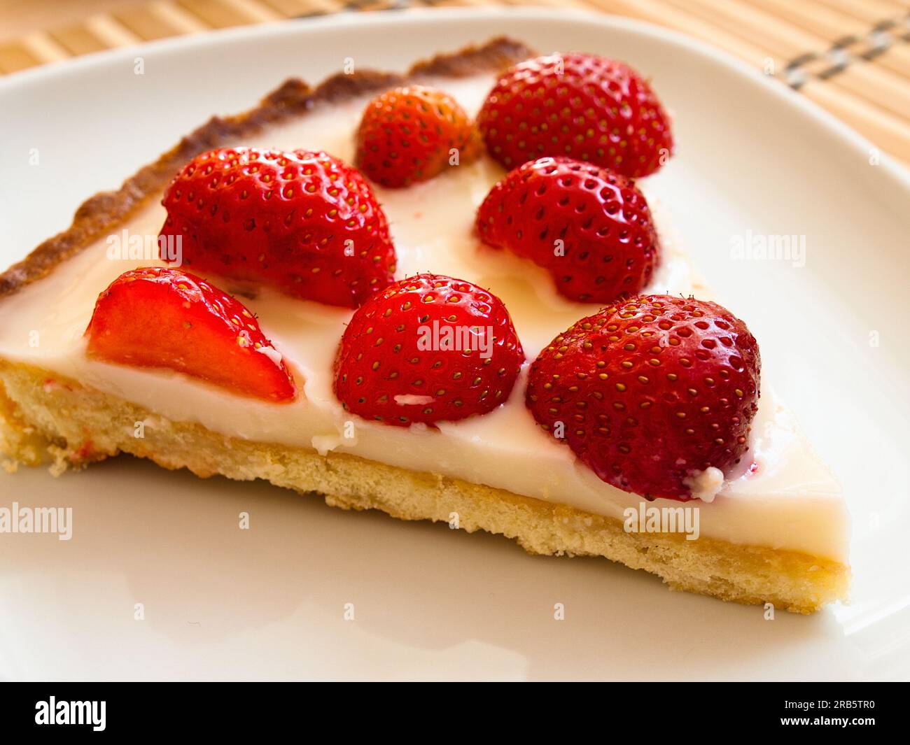 Erdbeer-Tarte Stockfoto