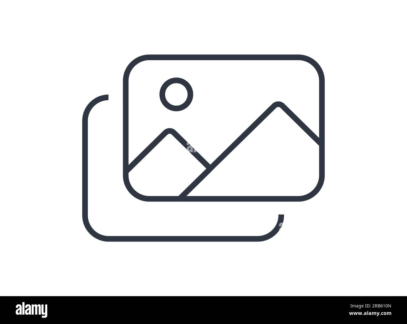 Symbol Für Isolierte Bilder. Konzept der Bildergalerie. Stock Vektor