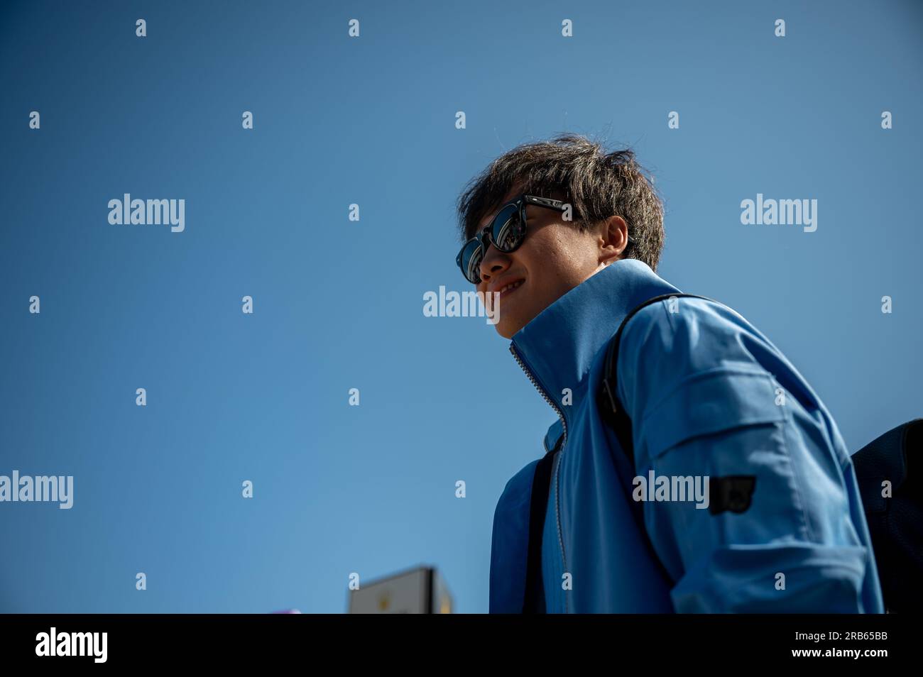 SILVERSTONE, GROSSBRITANNIEN - 7TH. JULI 2023 - FORMEL 1 ARAMCO GRAND PRIX 2023 - YUKI TSUNODA (JAPAN) - SCUDERIA ALPHA TAURI TEAM Stockfoto