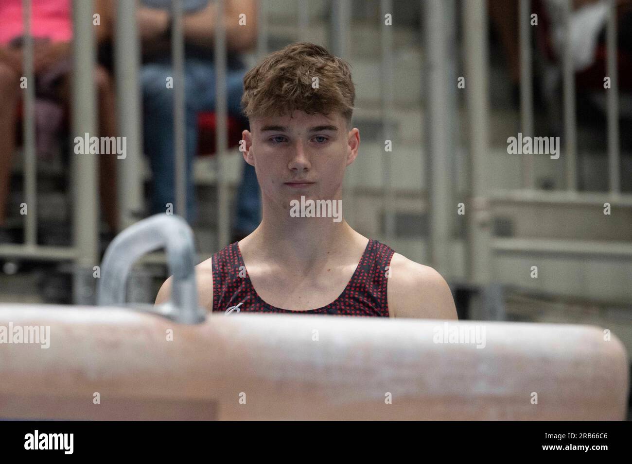 Pascal BRENDEL, KTV Wetzlar, pommel Horse Gymnastics Campaign, Herrenrundgang am 7. Juli 2023 in Düsseldorf. Das Finale 2023 Rhein-Ruhr von 06,07 - 09.07.2023 Kredit: dpa Picture Alliance/Alamy Live News Stockfoto