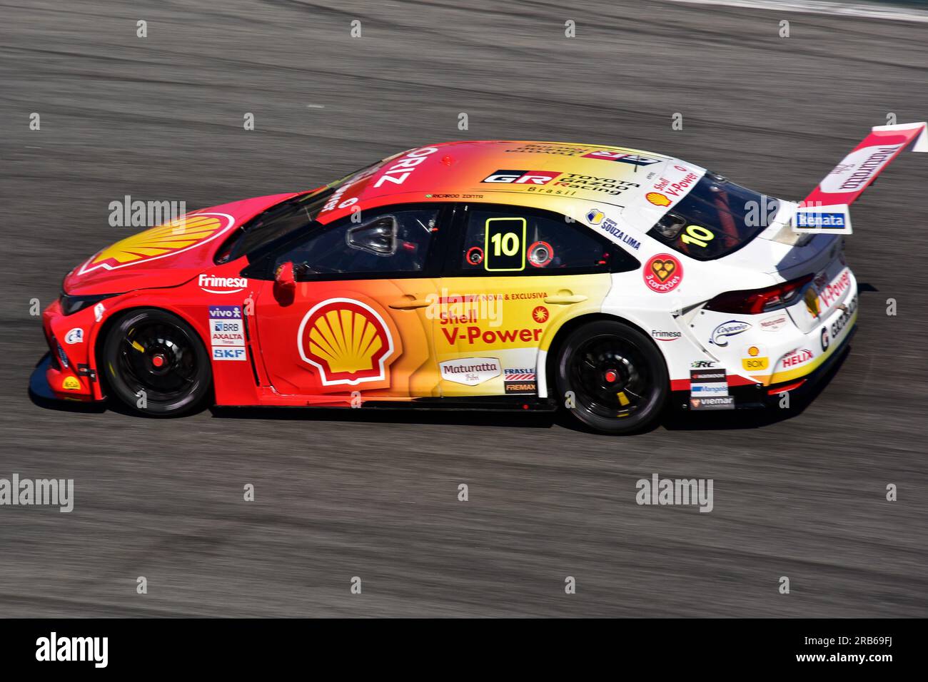 São PAULO, SP - 07.07.2023: STOCK CAR ETAPA INTERLAGOS - Pilot Ricardo Zonta, während der fünften Stufe des Stock Car, am Interlagos Circuit, SP, diesen Freitag (7). (Foto: Roberto Casimiro/Fotoarena) Stockfoto