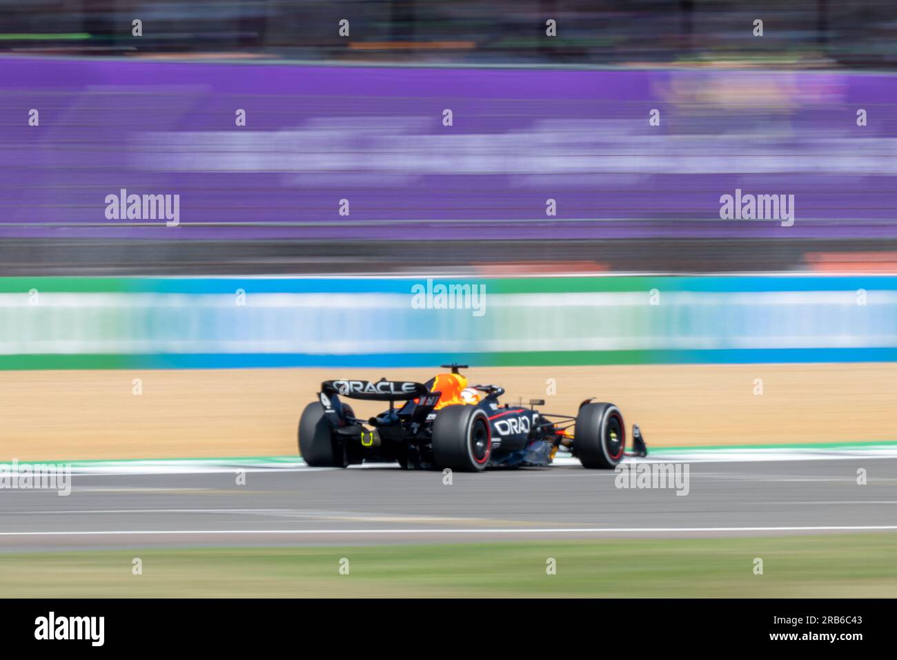 Silverstone, Großbritannien - Freitag, 7. Juli 2023 - FORMEL 1 ARAMCO GRAND PRIX 2023 - Max Verstappen (Niederlande) - Oracle Red Bull Racing Stockfoto