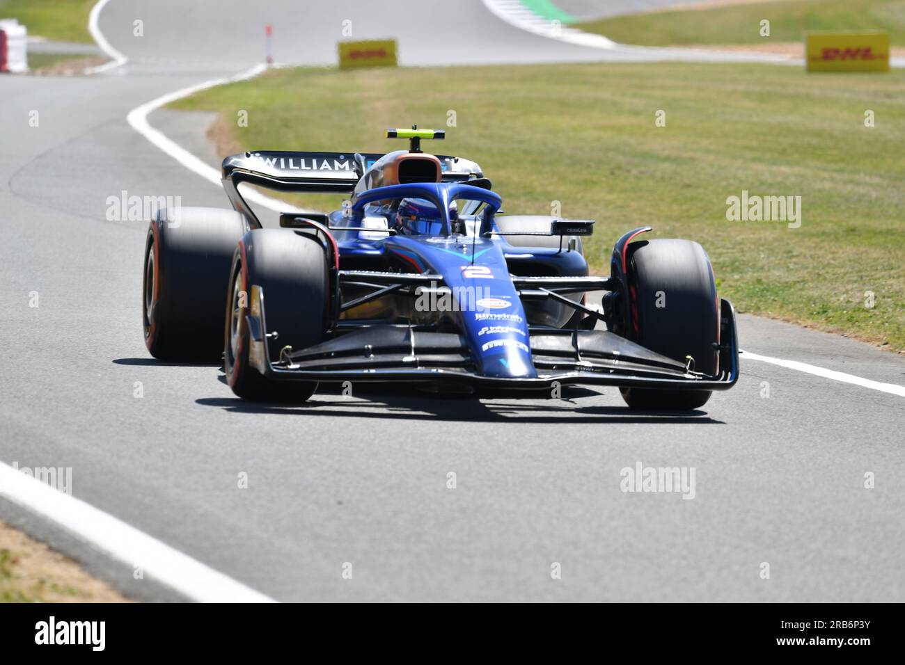 Silverstone, Großbritannien. 07. Juli 2023. SILVERSTONE, England, 07. JULI 2023; #2, Logan SarSergeant, USA, Team Williams F1 FW45, Mercedes-Motor Formel 1, BRITISCHER Grand Prix F1 auf der Silverstone Rennstrecke - Formel 1, großer Preis von England, 07. JULI 2023 – gebührenpflichtiges Bild, Foto und Copyright © Anthony STANLEY/ATP Images (STANLEY Anthony/ATP/SPP) Guthaben: SPP Sport Press Photo. Alamy Live News Stockfoto
