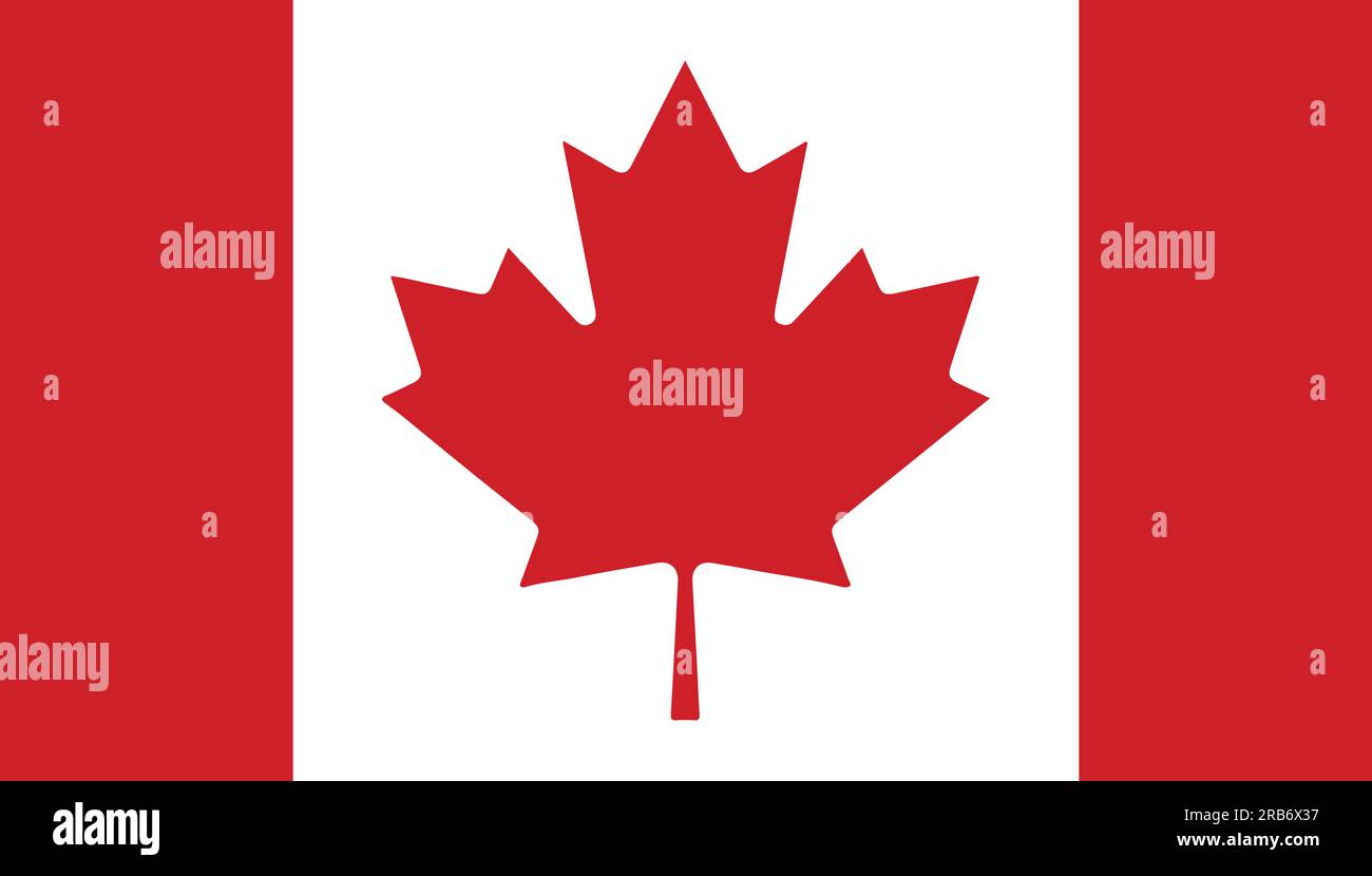 Canada Vector Flag, Vector Illustration Template Stock Vektor