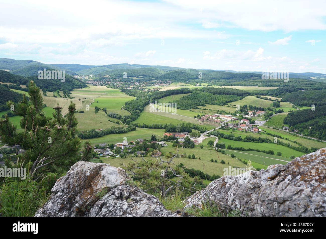 Blick auf Mayerling in Österreich Stockfoto