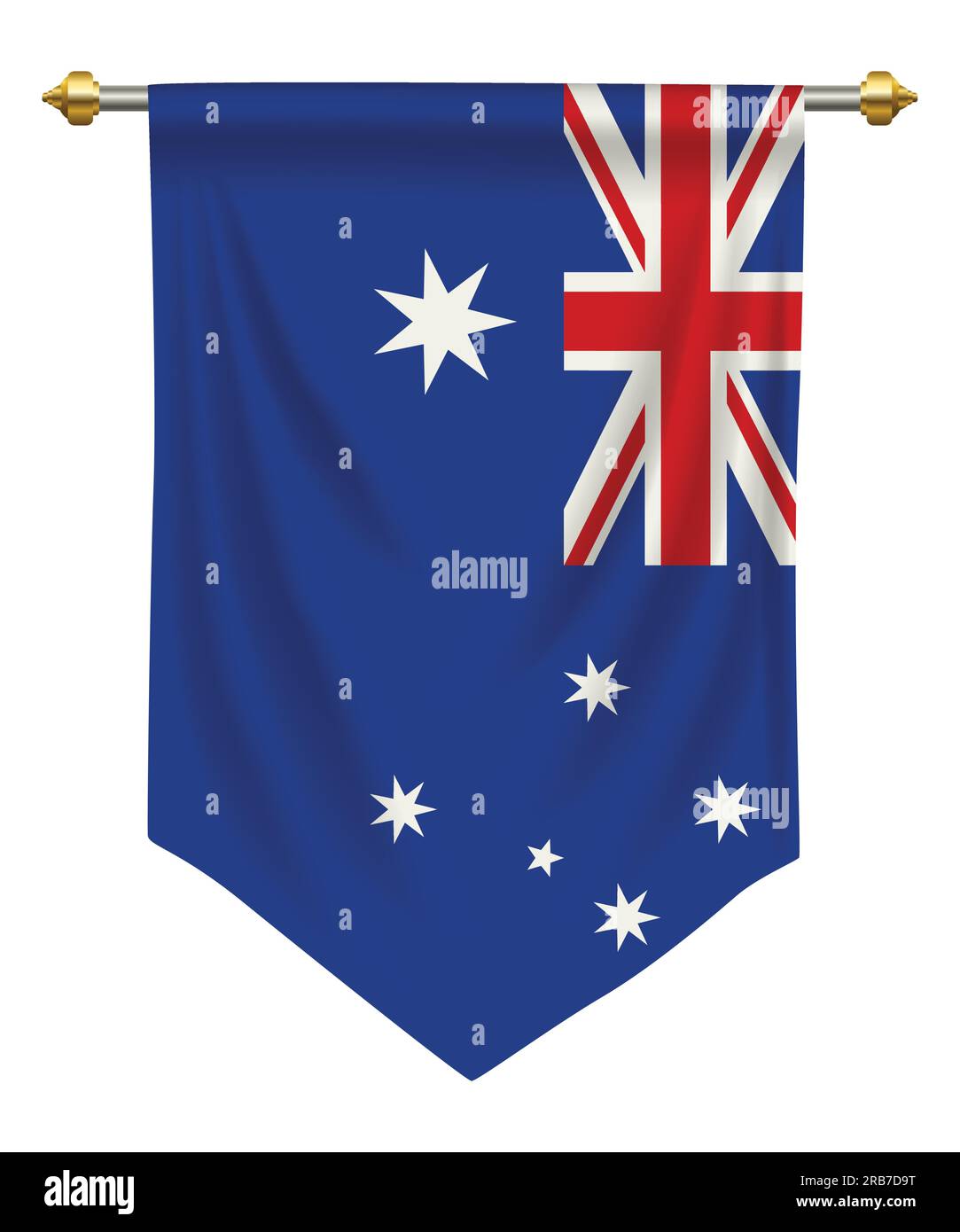 Australien Flagge oder Wimpel isoliert auf weiß Stock Vektor