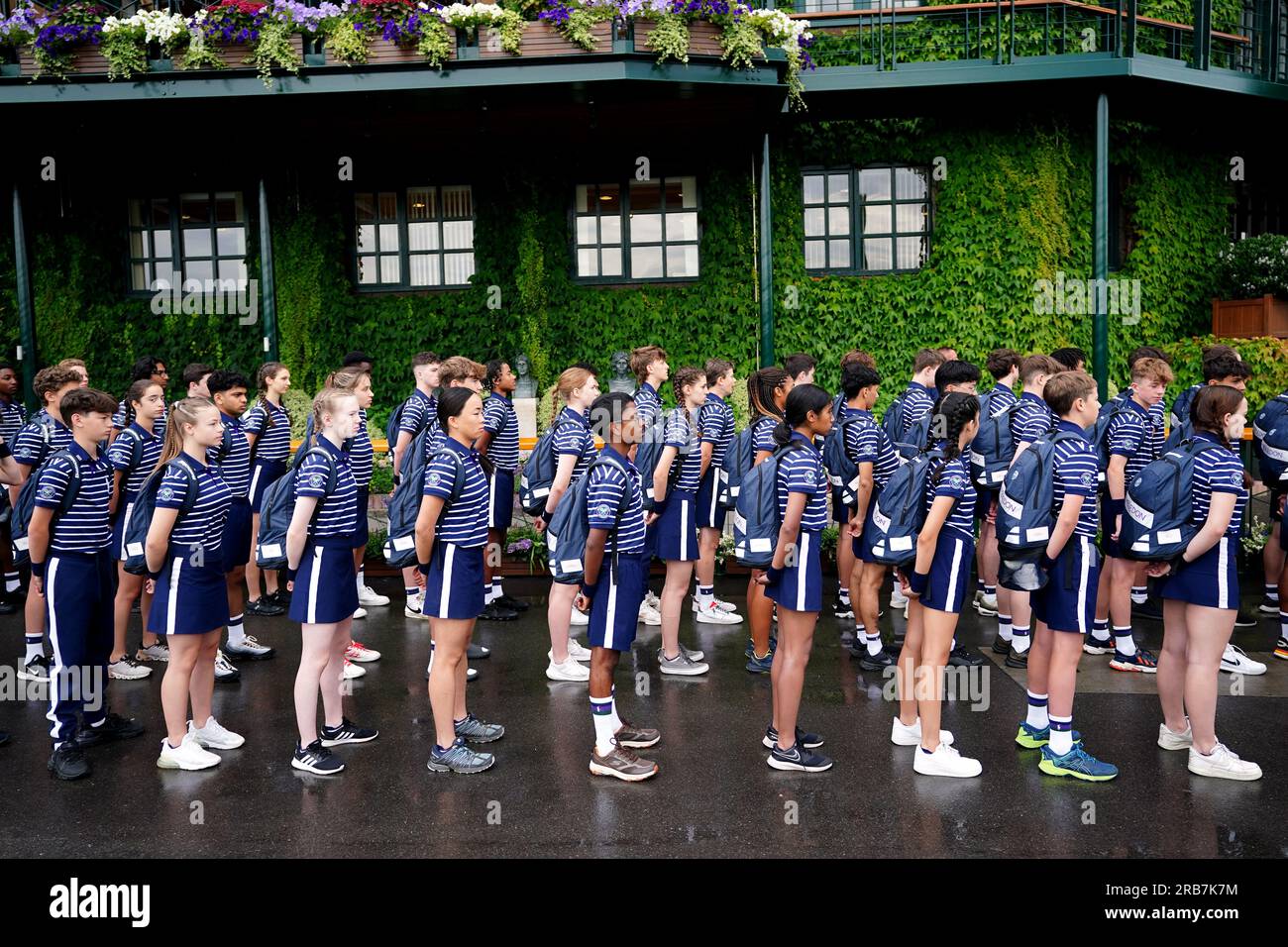 Am 6. Tag der Wimbledon-Meisterschaft 2023 im All England Lawn Tennis and Croquet Club in Wimbledon. Bilddatum: Samstag, 8. Juli 2023. Stockfoto