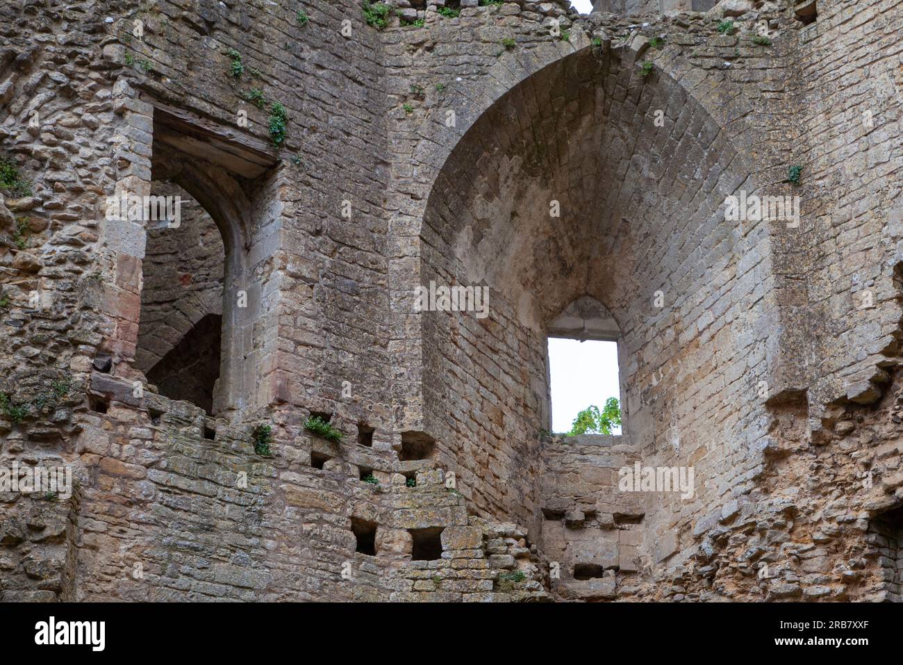 Nunney Castle, in der Nähe von Frome, Somerset, Stockfoto