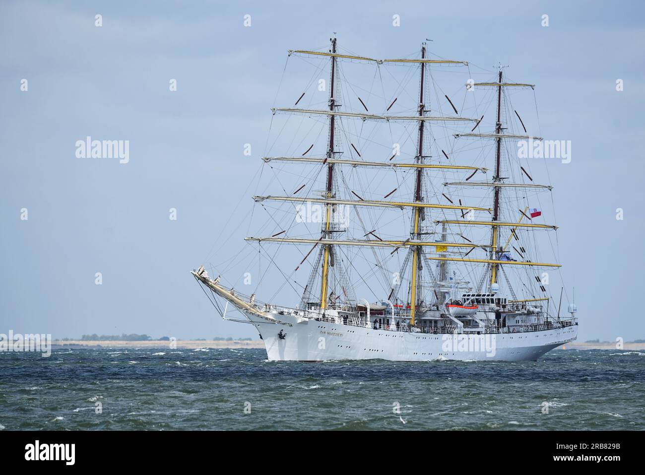 Den Helder, Niederlande. 2. Juli 2023. Segeltörn aus dem Großsegler dar Mlodziezy von Polen. Hochwertiges Foto Stockfoto