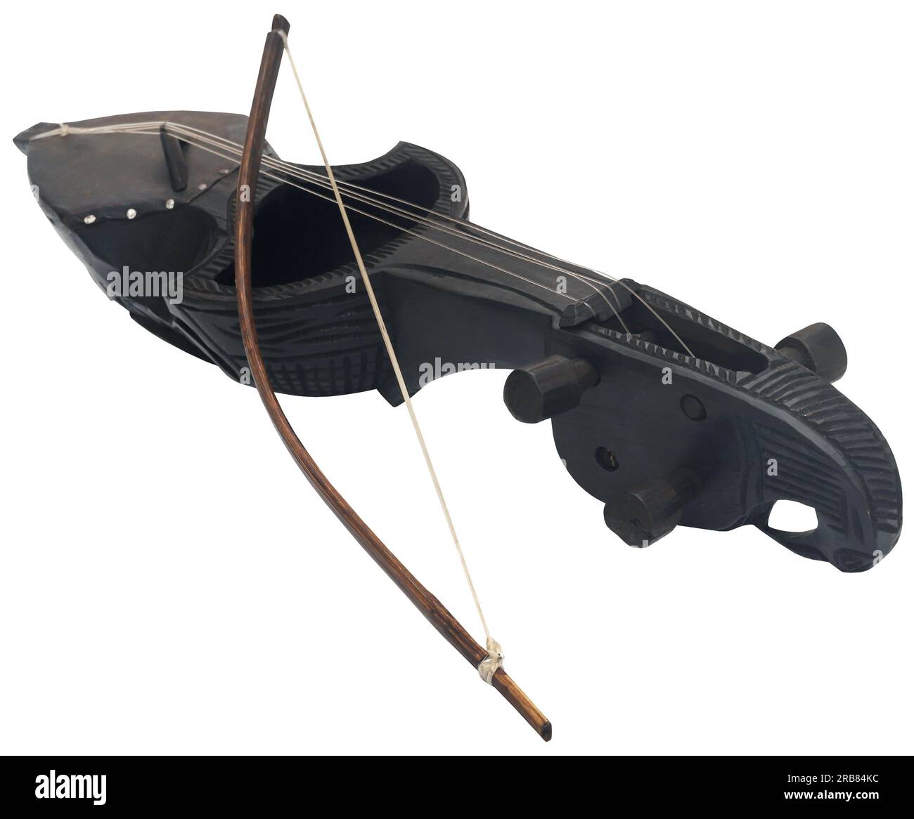 Nepali sarangi ein beliebtes Musikinstrument des indischen Subkontinents Stockfoto