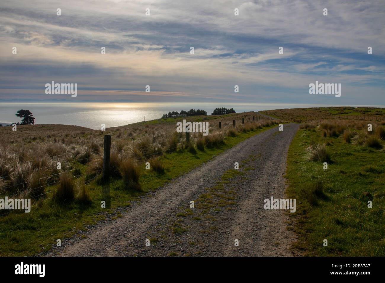 Richmond Hill ist ein hügeliger Vorort über Sumner in Christchurch, Neuseeland. Stockfoto