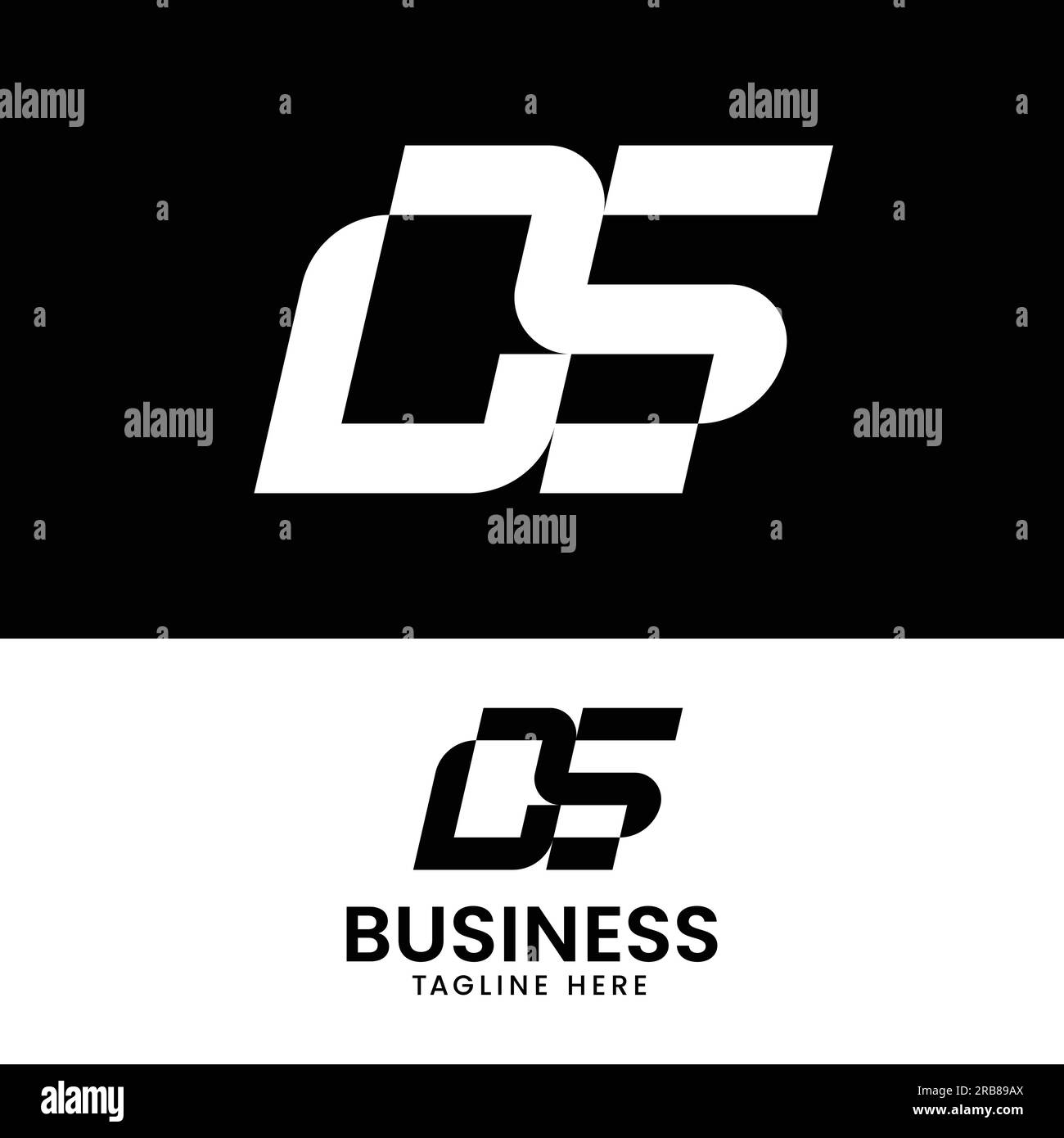 Letter Monogram D S DS SD in Modern Clean Style for General Technology Transportation Modebekleidung Finanzierung Fitness Sports Company Unternehmenslogo Stock Vektor