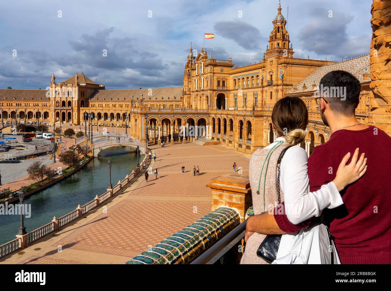 Plaza de España, erbaut für die iberoamerikanische Ausstellung im Jahr 1929 vom Architekten Aníbal González. Stockfoto