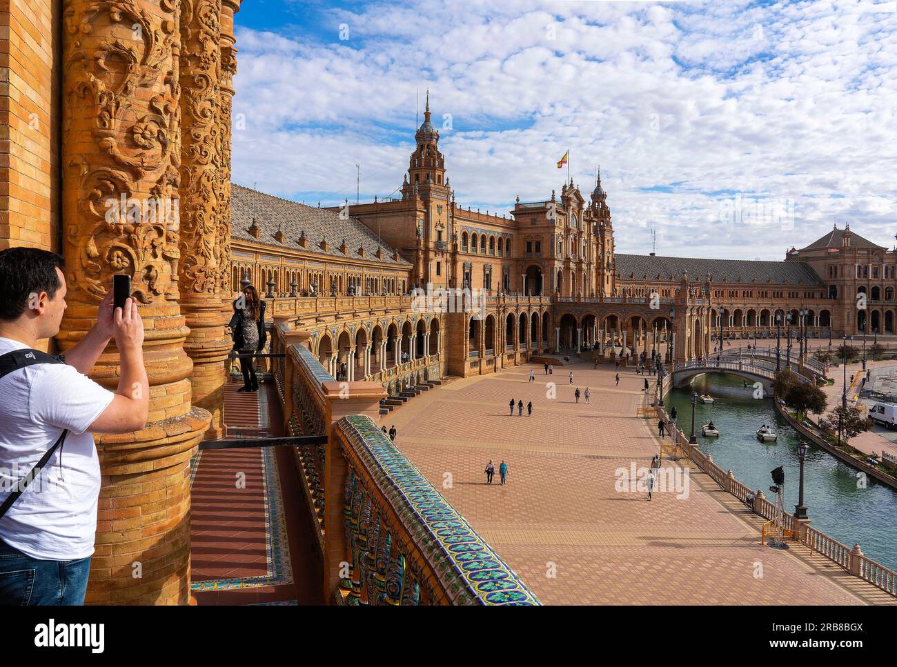 Plaza de España, erbaut für die iberoamerikanische Ausstellung im Jahr 1929 vom Architekten Aníbal González. Stockfoto