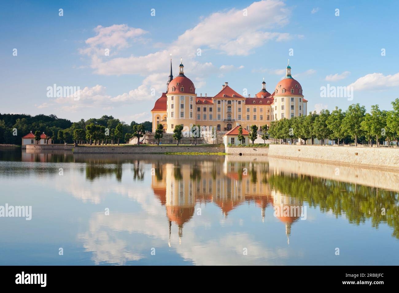 Schloss Moritzburg im Sommer, Sachsen, Deutschland Stockfoto