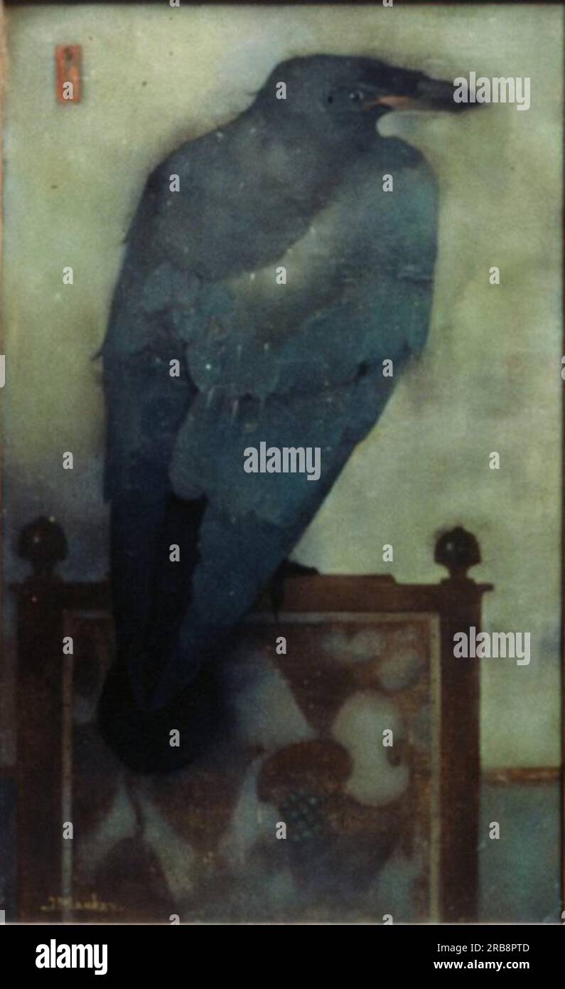 Crow on Screen 1913 von Jan Mankes Stockfoto