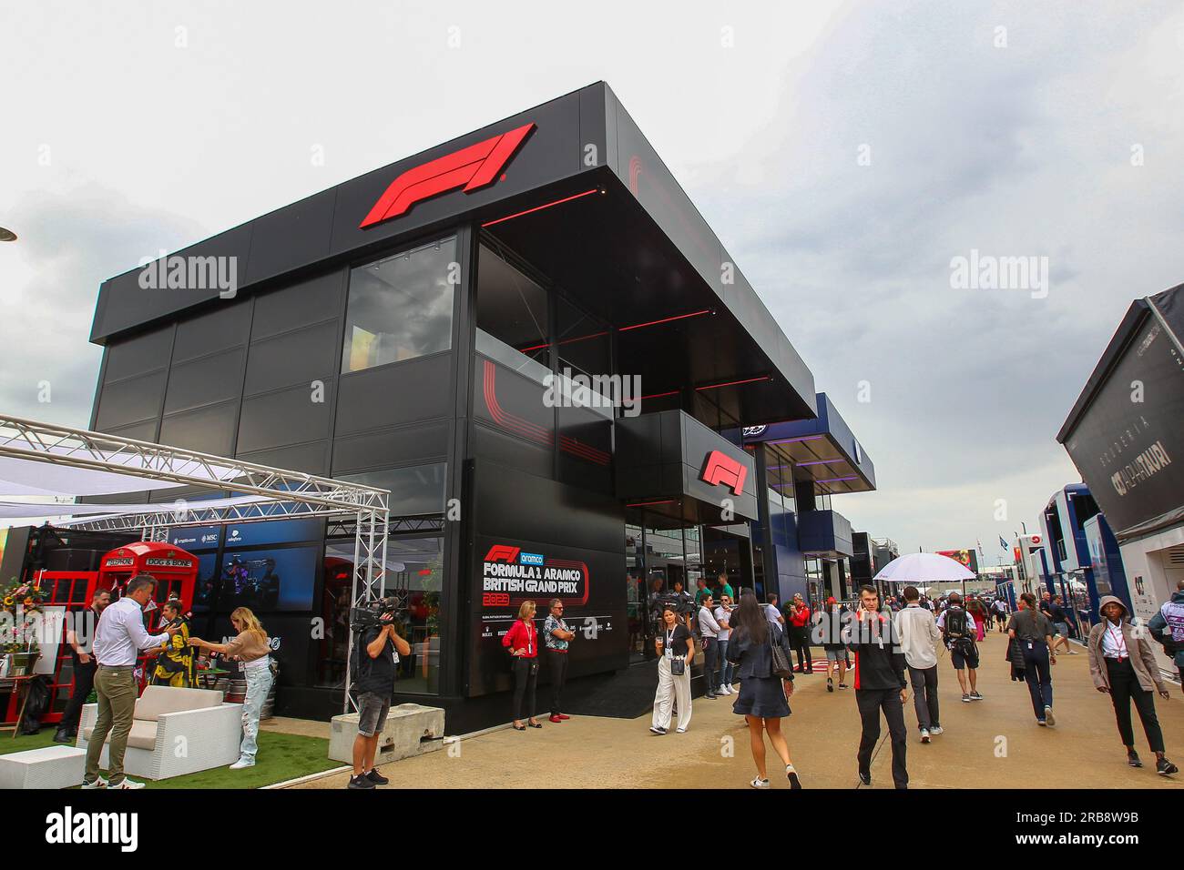 F1 Gastfreundschaft während FORMEL 1 ARAMCO BRITISH GRAND PRIX 2023 - jUL7-9 Silverstone, Großbritannien Stockfoto