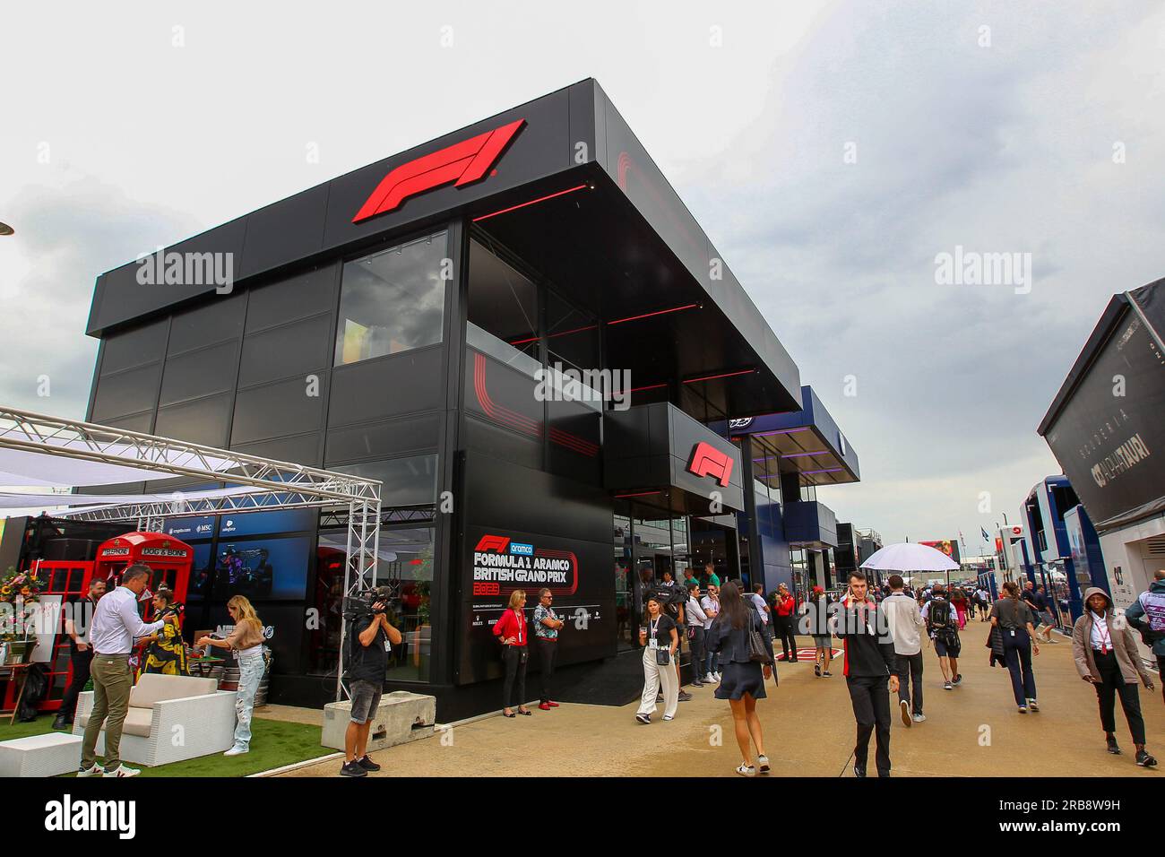 F1 Gastfreundschaft während FORMEL 1 ARAMCO BRITISH GRAND PRIX 2023 - jUL7-9 Silverstone, Großbritannien Stockfoto