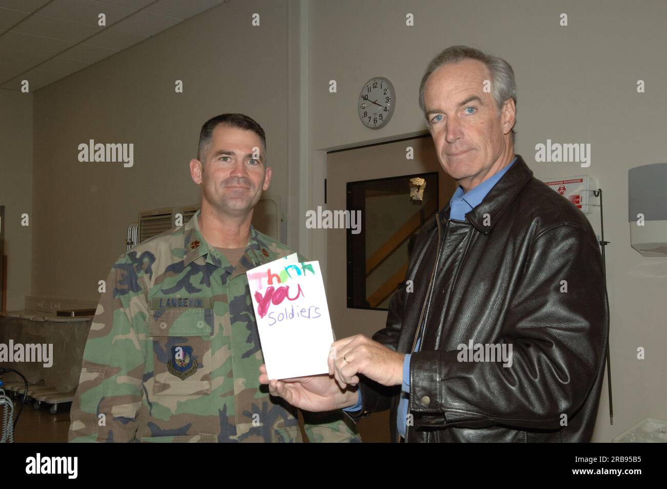 Besuch von Minister Dirk Kempthorne in den USA Luftwaffenstützpunkt Ramstein, Ramstein, Deutschland Stockfoto