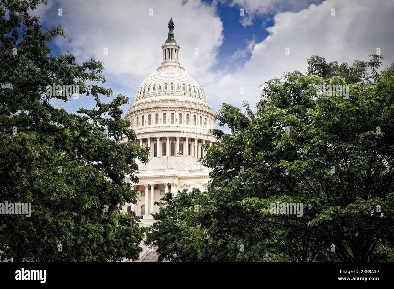 Das Capitol Building, Sitz des Senats und des US-Repräsentantenhauses in der National Mall in Washington, DC. Stockfoto