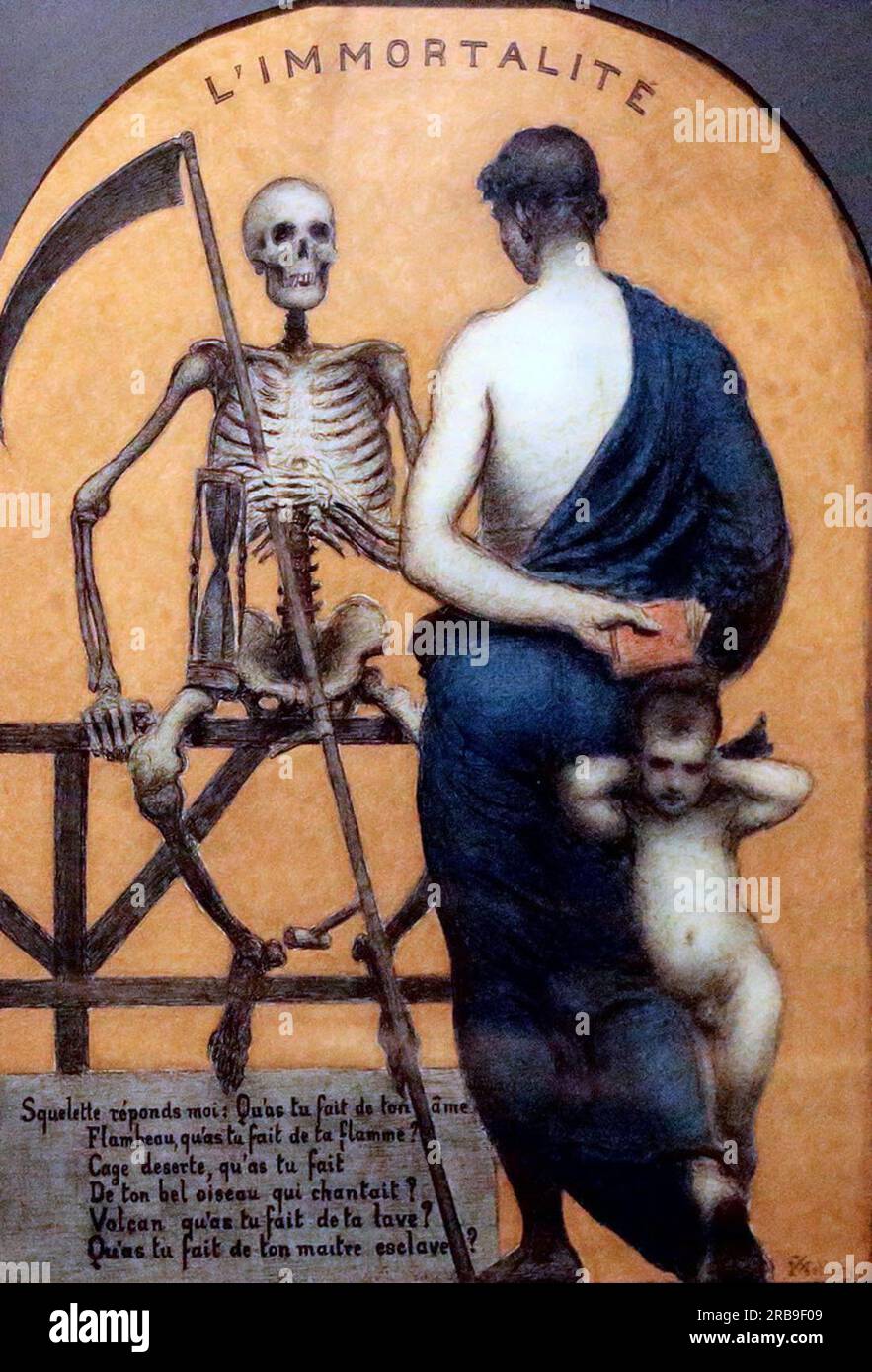 Unsterblichkeit 1890 von Xavier Mellery Stockfoto
