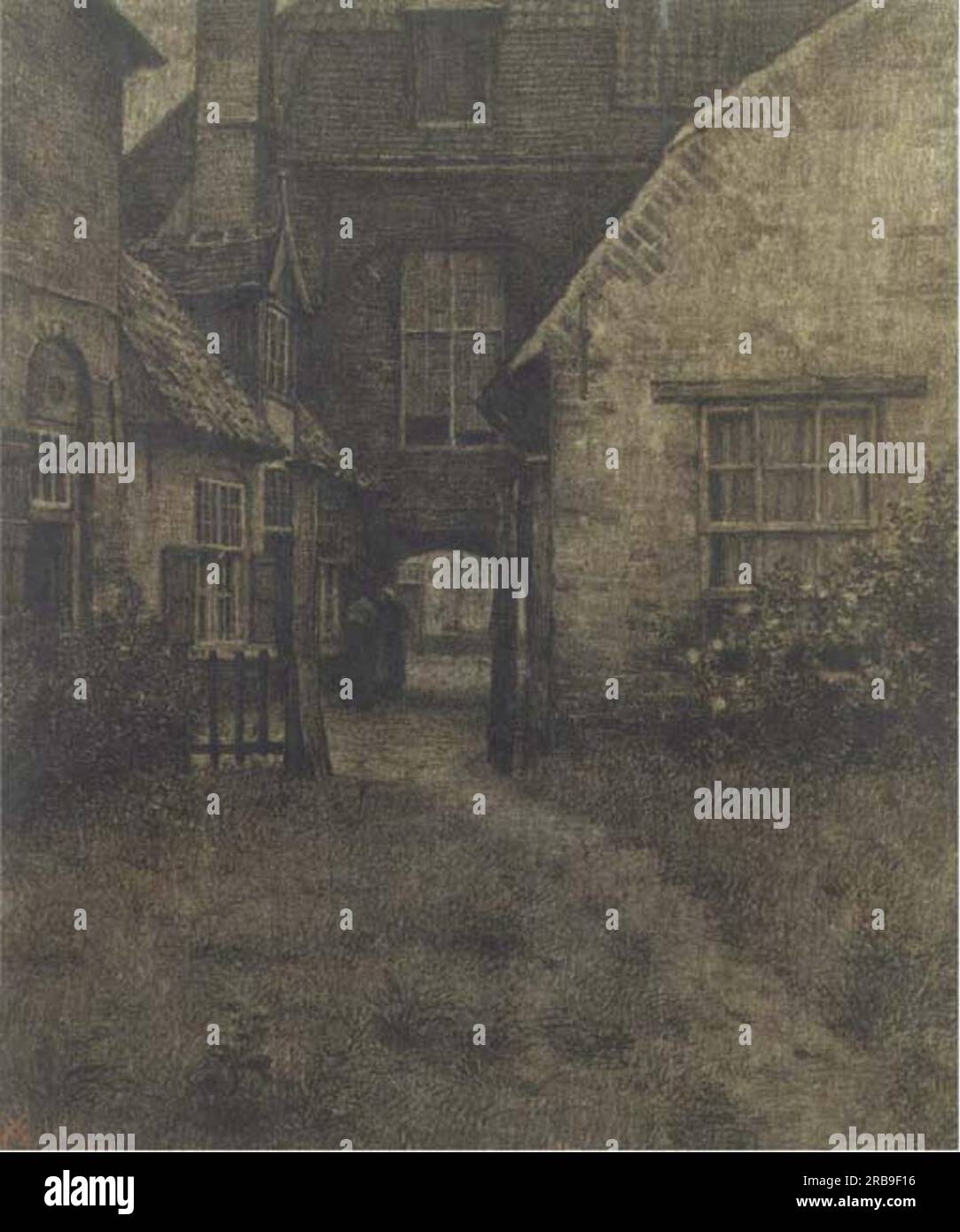 Village Street von Xavier Mellery Stockfoto