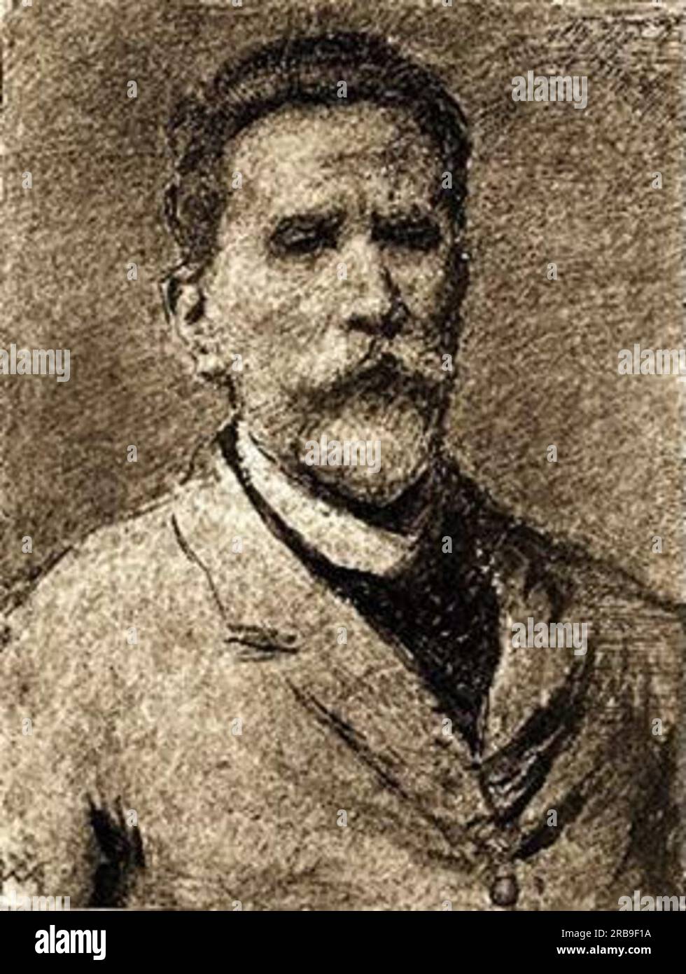 Selbstporträt von Xavier Mellery Stockfoto