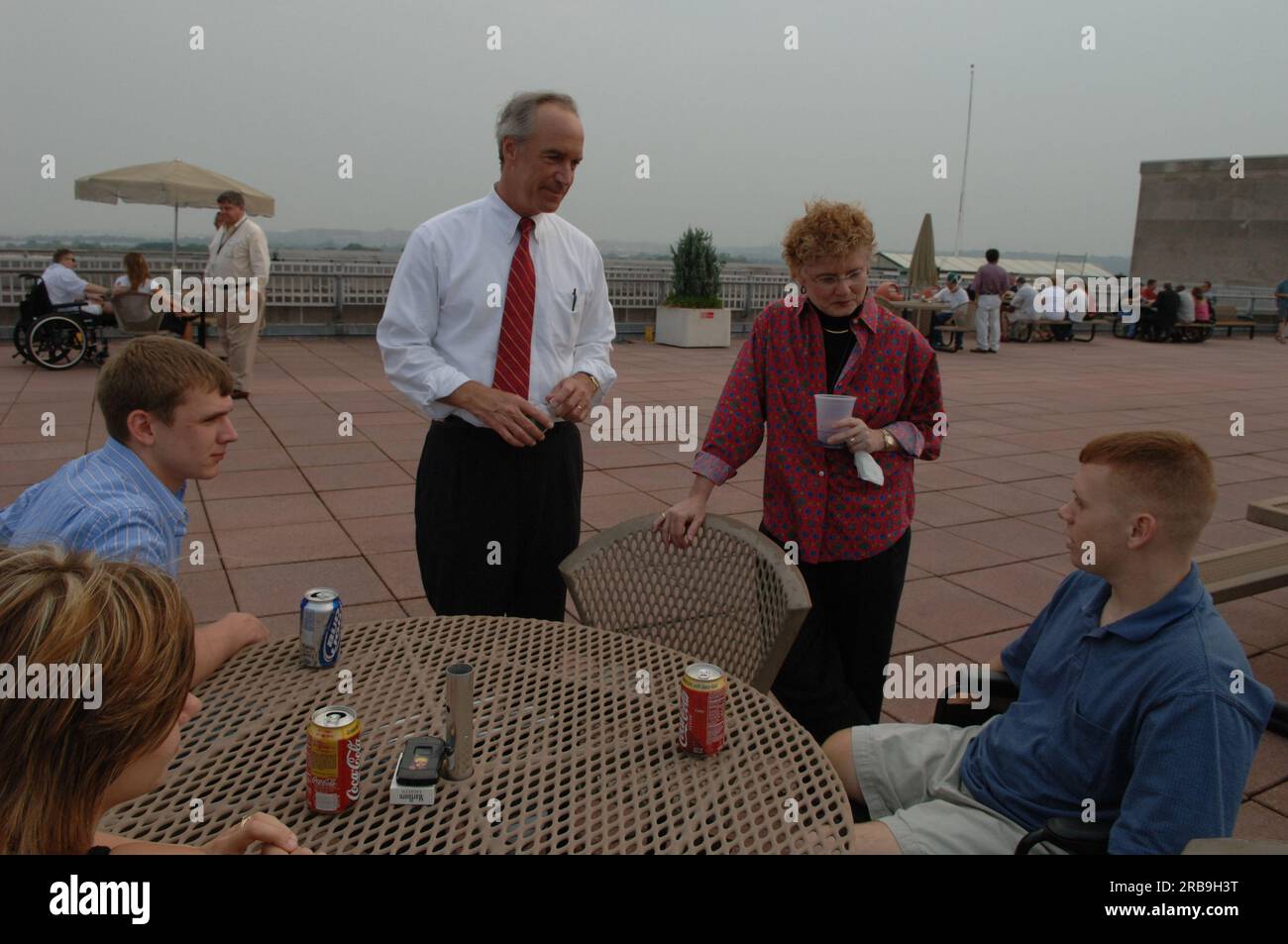 Das Innenministerium veranstaltete ein Dinner zu Ehren verwundeter Veteranen, unter dem Minister Dirk Kempthorne und andere hochrangige Beamte den Vorsitz führten Stockfoto