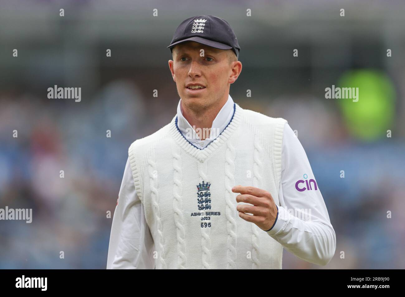 ZAK Crawley of England während des LV= Insurance Ashes Third Test Series Day 3 England gegen Australien im Headingley Stadium, Leeds, Großbritannien, 8. Juli 2023 (Foto von Mark Cosgrove/News Images) Stockfoto