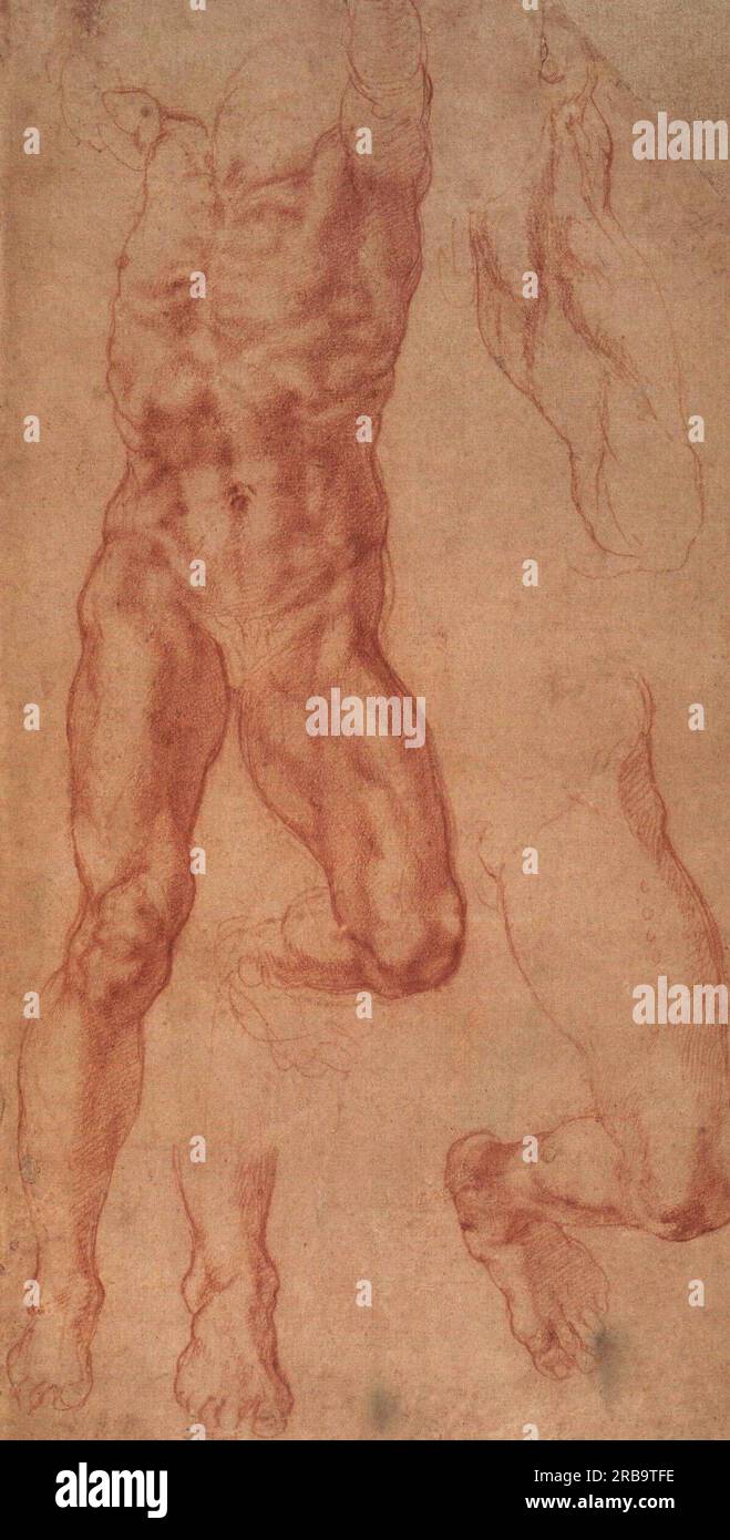 Studie für Haman c.1508; Rom, Italien, von Michelangelo Stockfoto