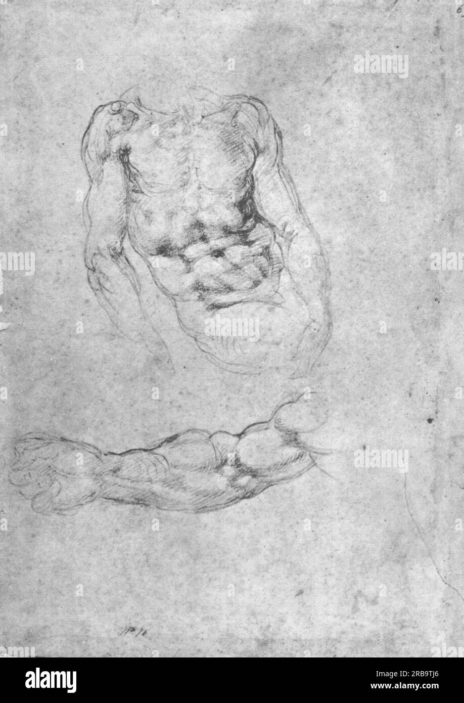 Studien für "Pieta" oder "das jüngste Gericht" c.1530; Rom, Italien, von Michelangelo Stockfoto