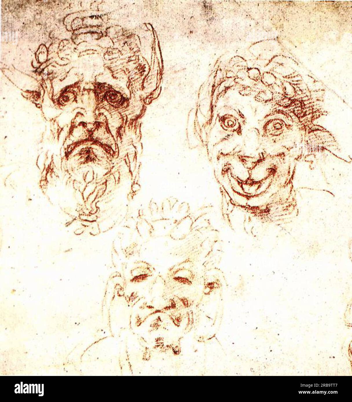 Untersuchungen an Grotesques 1530; Rom, Italien von Michelangelo Stockfoto