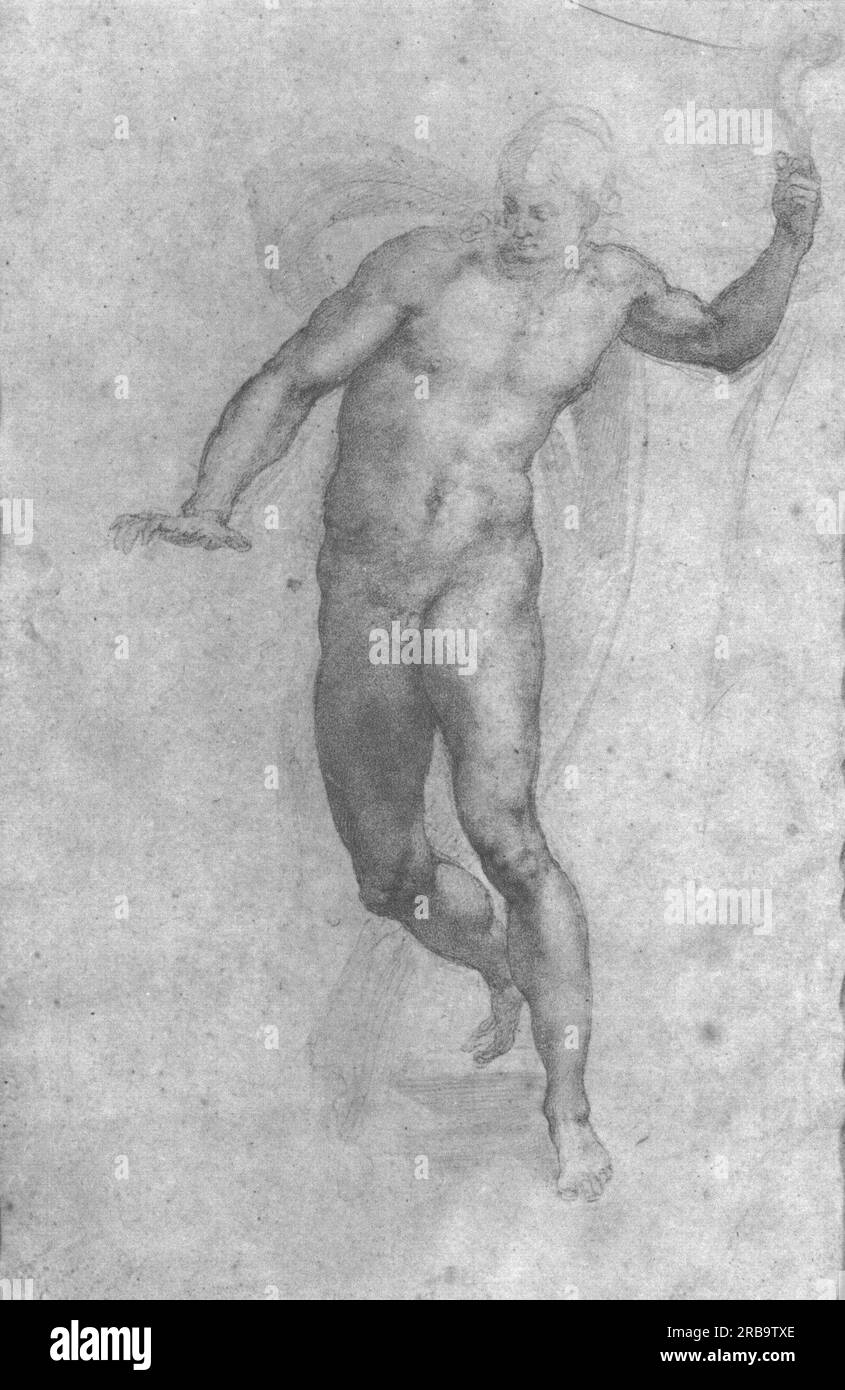 Studie für einen auferstandenen Christus 1533; Rom, Italien von Michelangelo Stockfoto