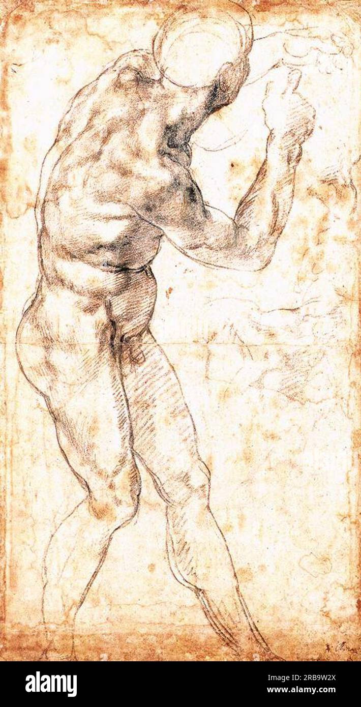 Studie zur "Schlacht von Cascina" 1504; Florenz, Italien, von Michelangelo Stockfoto